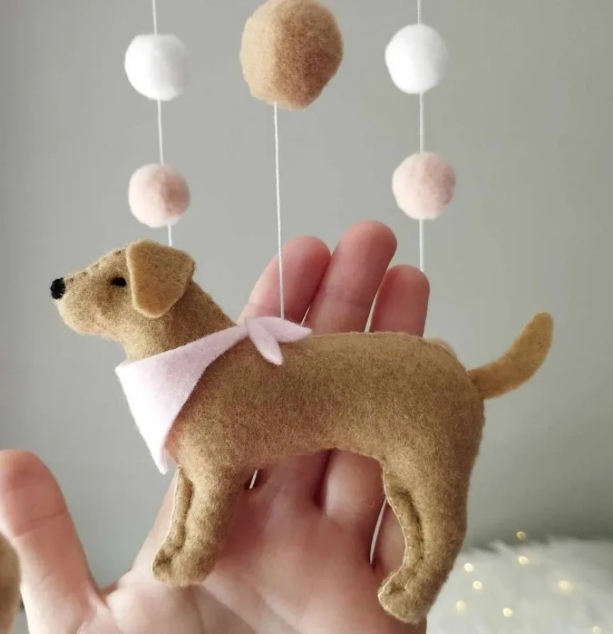 Dog Baby Mobile Labrador Mobile Nursery Puppy Cot Mobile