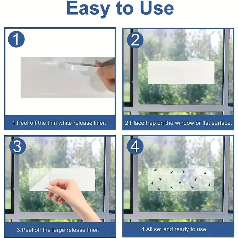 Hot Sale Window Fly Trap Transparent Gnats Catcher Glue Sticky