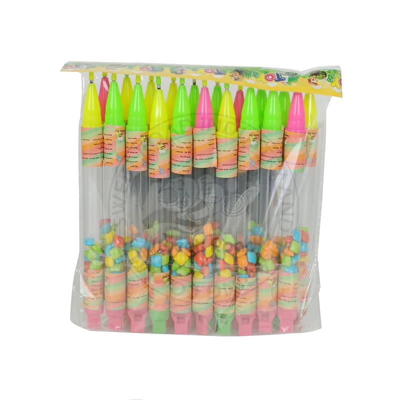 Pencil Shaped Whistle Bubble Gum Toy Candy