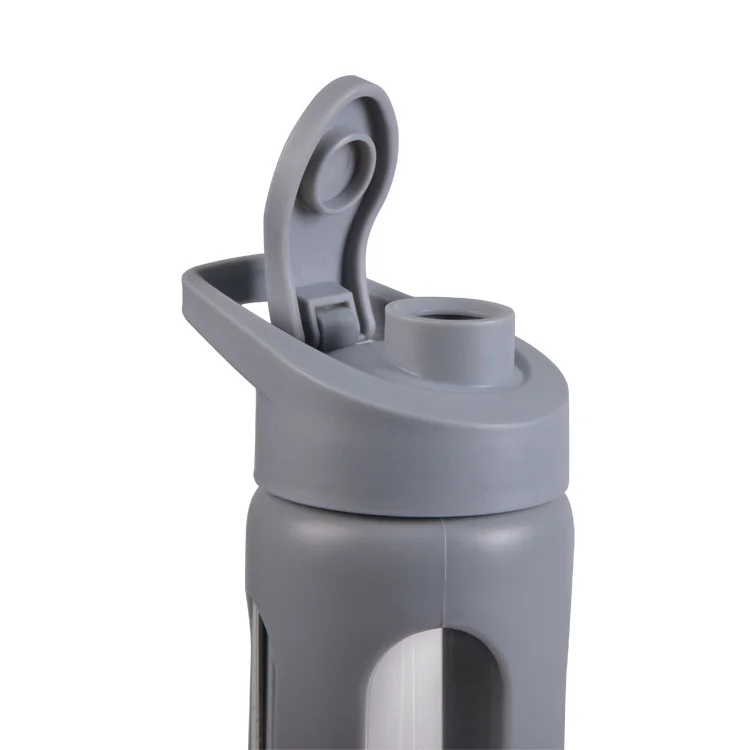 Food-grade Safe Juice Glass Bottles Supplier Stainless Steel Lid Crystal Water Bottle
