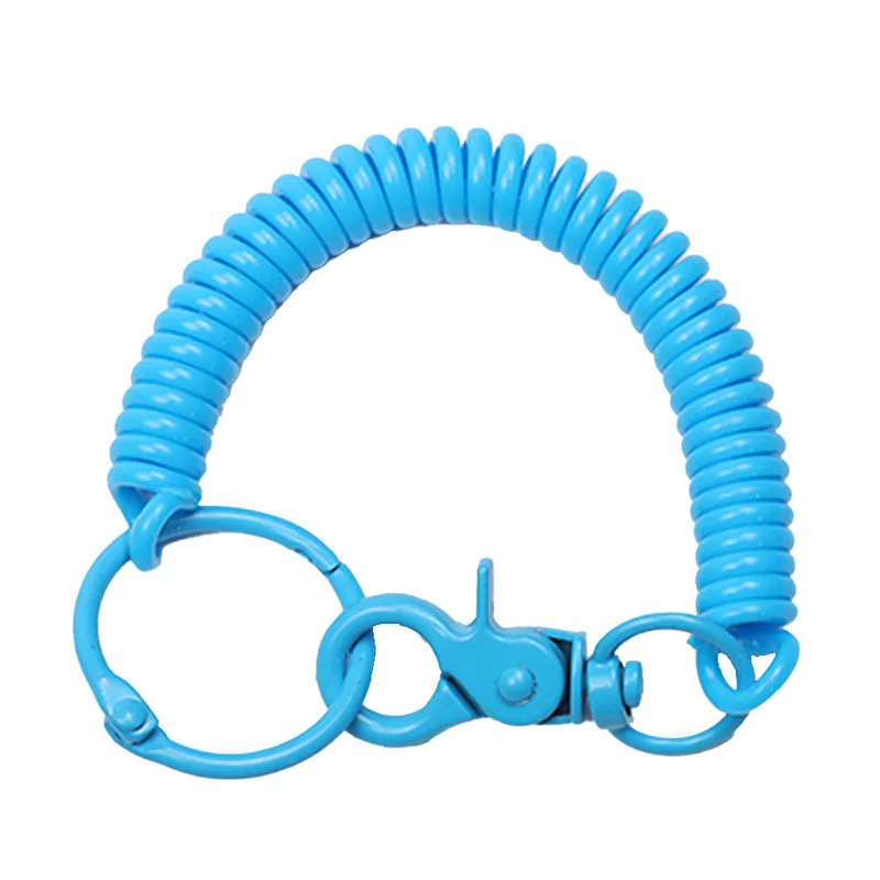 Alloy Mobile Phone Lanyard Key Chain with Plastic Loss-Proof Spring Rope Available in Stock Colors