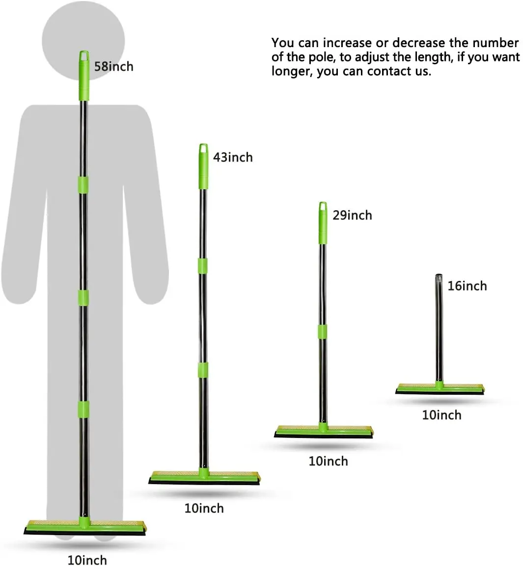 New Design Customized Multifunction Removable Squeegee Household Window Glass Cleaner
