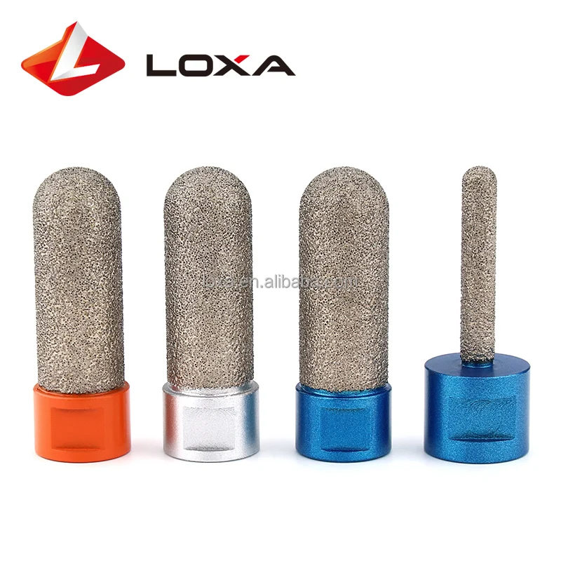 LOXA 20mm Angle Grinder M14 Thread Vacuum Brazed Diamond finger Bits Ball End Mill For Marble Ceramic Tile Granite