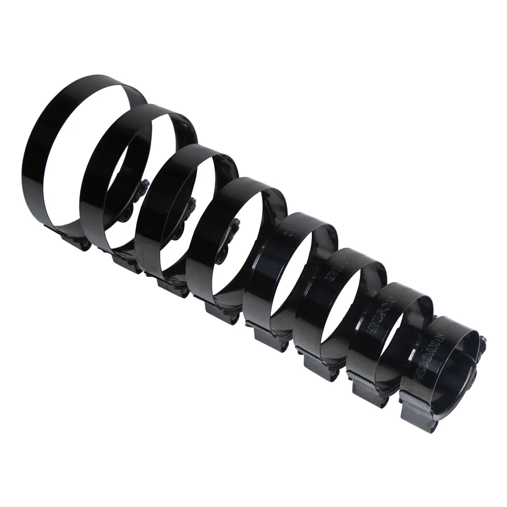 Custom Make 2' 3.5' 3.75' Stainless Steel T-Bolt Clamp Black Gold Silver Hose Clamps Adjustable Intake Kit Piping Clamps