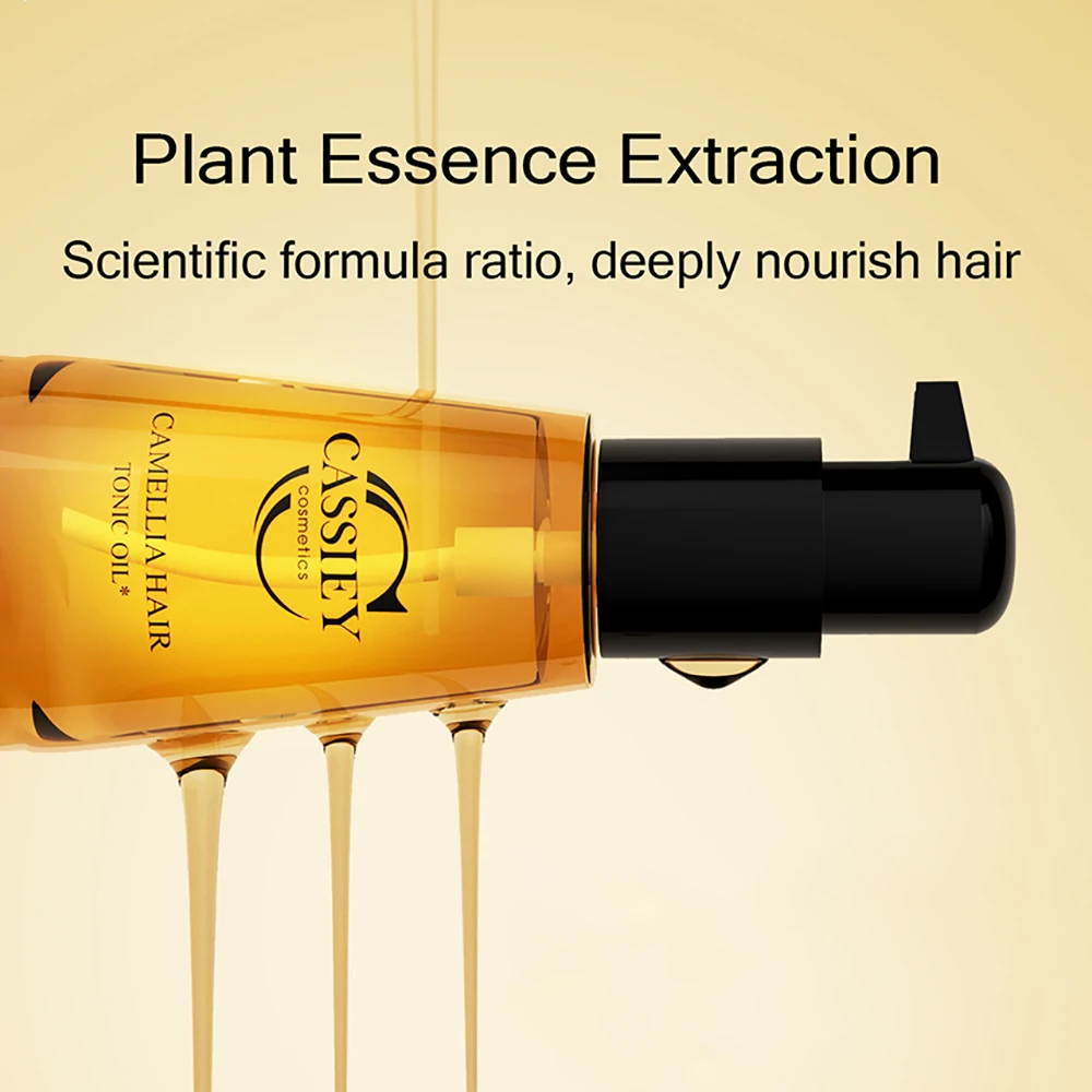 Cassiey OEMODM Factory Wholesale 70ml Camellia Hair Repair Serum Organic Improves Dryness For Daily Use and Salon Hair Care Oil