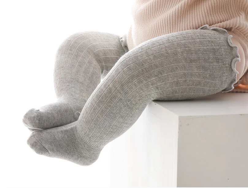 solid color lace  baby winter socks baby   knee high baby soc