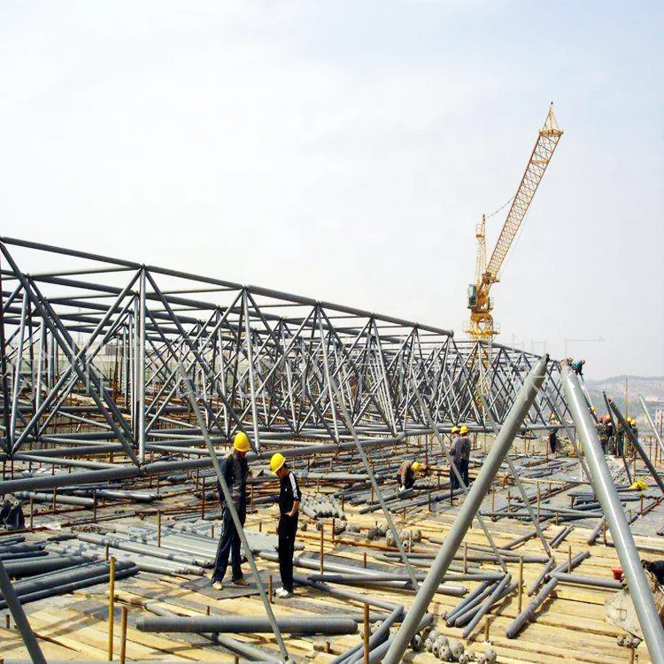 Low price customized space frame roof steel structure system