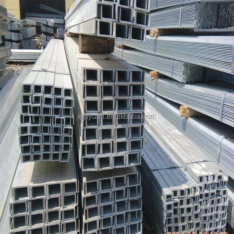 Hot Cold Rolled S235JR SS400 Mild Steel Profiles GI Carbon Steel C U Channel Galvanized Factory E Purlin Bent Building Material