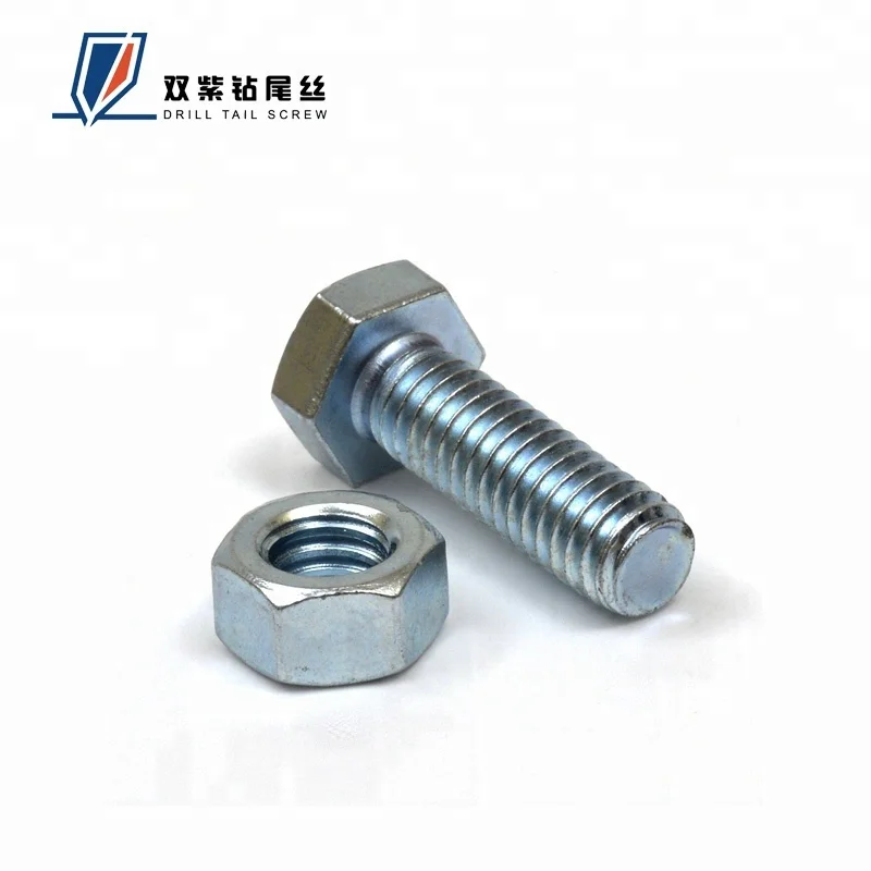 High quality silver and black hex bolts are available in large quantities