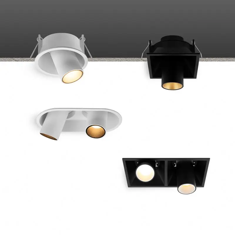 FAST Modern Hallway Corridor Ceiling Black Flush Mount Moving Head Led Spotlight