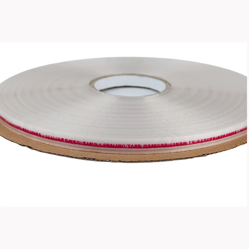 9mm/13mm PE Film Double Side Adhesive Tape Resealable Bag Sealing Tape For Food Grade Tape