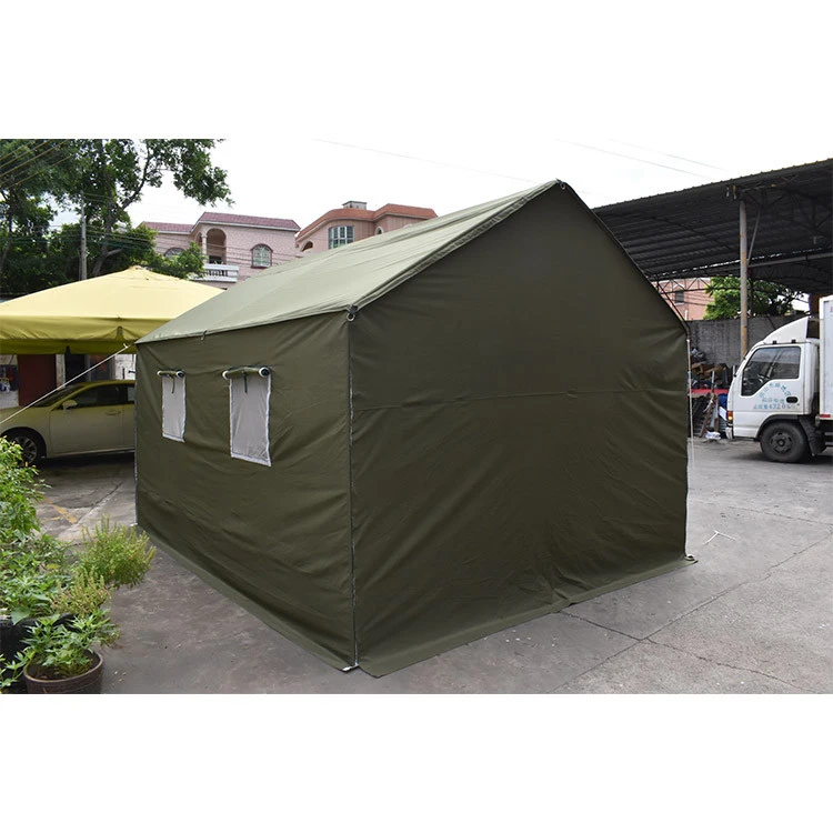 Glamping outdoor metal pole disaster relief tent earthquake flood emergency disaster relief tent