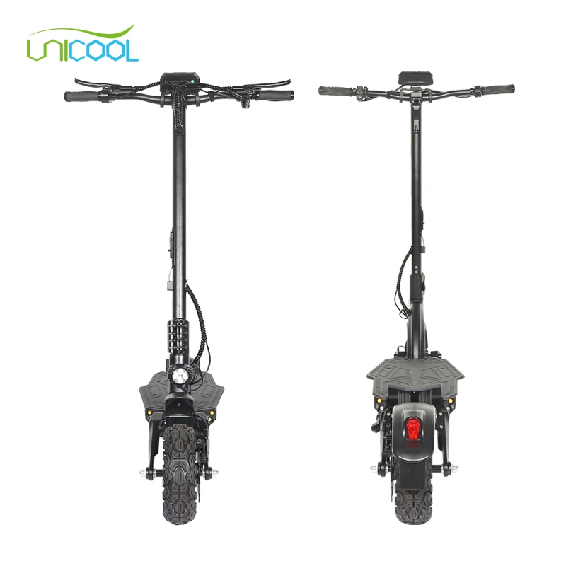 Unicool good selling new model 60v 11 inch fat wheels 2400w 90kms dual motor offroad electric scooters for adults