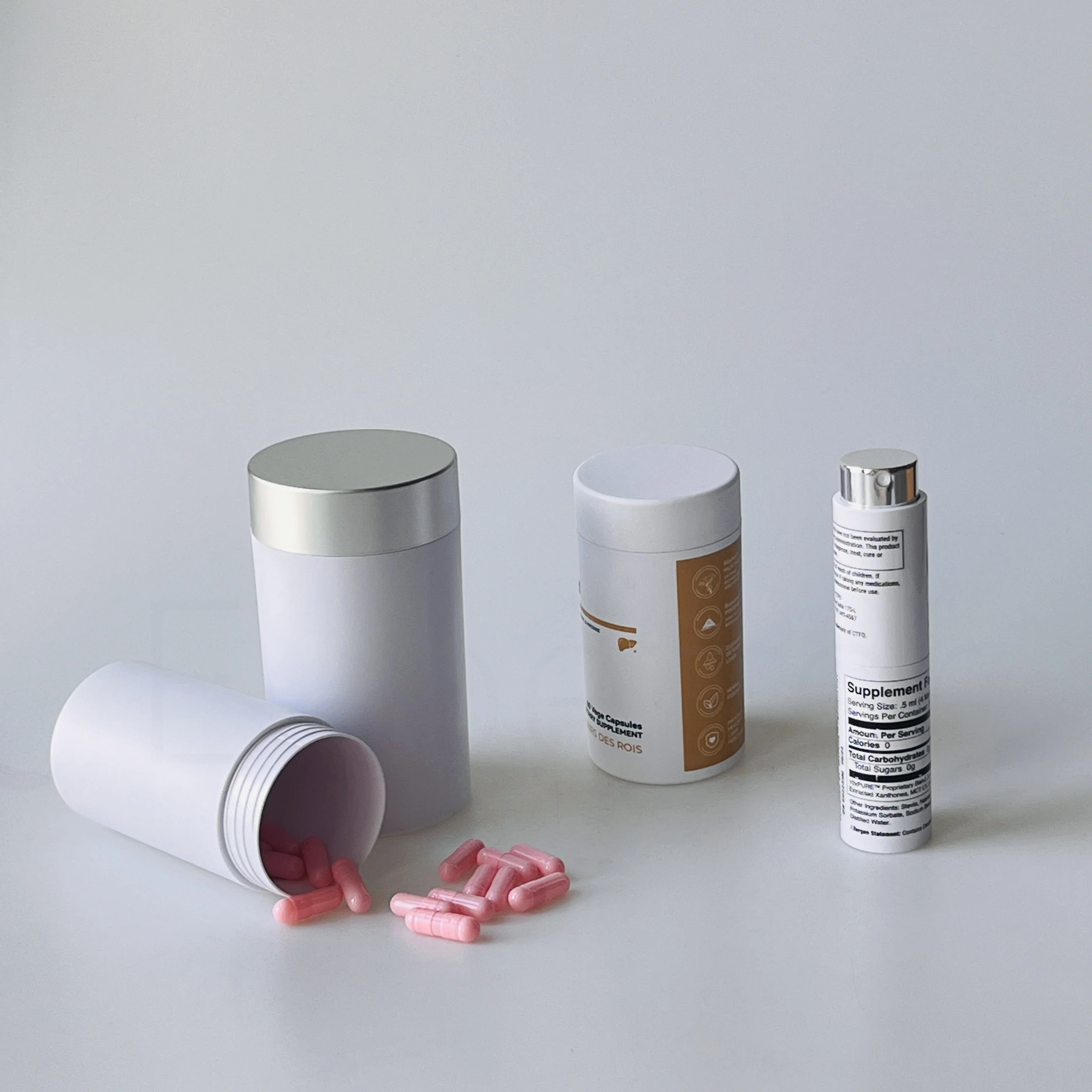 E-better Black /White 150CC 150ML Mini Capsule Packaging 200ml Pet Supplement Jar with Foil Seal For 60 pcs Vitamin