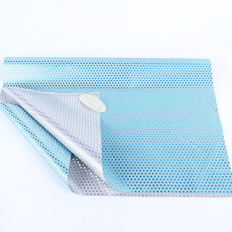 Factory Price dots pattern Sparkle Glitter Plastic Film for gift Wrapping Paper