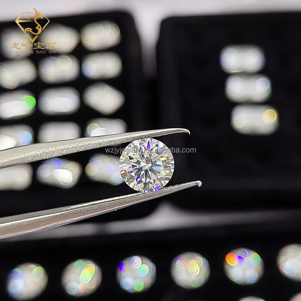 Ювелирные изделия Junyuan свободный Муассанит 1 0CT DEF VVS1 круглый камень из Муассанита 8H8A сверкающий Алмазный
