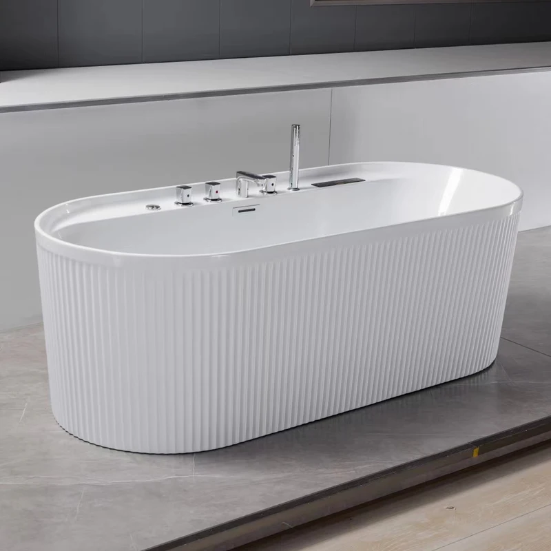 Factory New Italy Designed Modern Bathroom Spa SERIE FIORDO European Trend White Acrylic Massage bathtubs & whirlpools