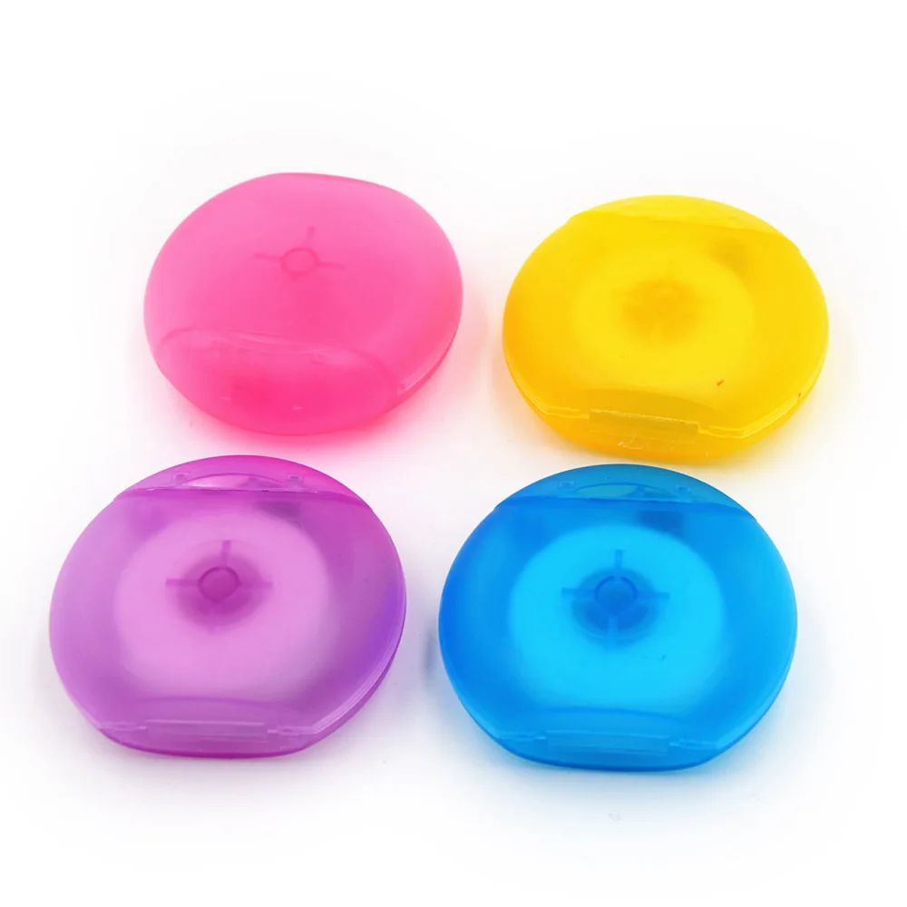 2024 Tooth Brush Mint Flavored Waxed Dental Floss For Women 50M Tooth Cleaning Thread Case For Orthodontics
