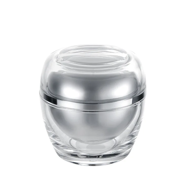 Manufacturer wholesale Luxury Amazing Green Color Empty Ball Shape Serum Jar Acrylic Cosmetic Cream Jar 50g
