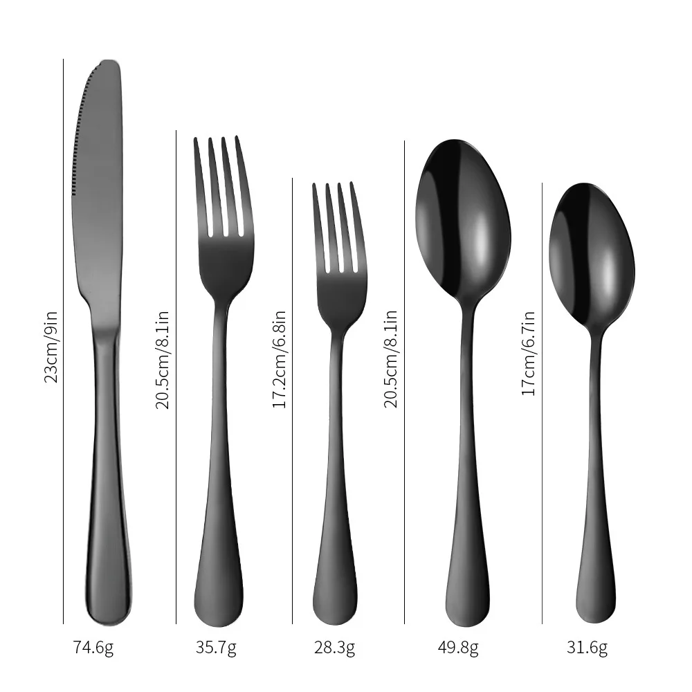 20-piece Stainless Steel Tableware Flatware Set Eating Utensil Set for 4 Include Spoons Forks Knives Dishwasher Safe