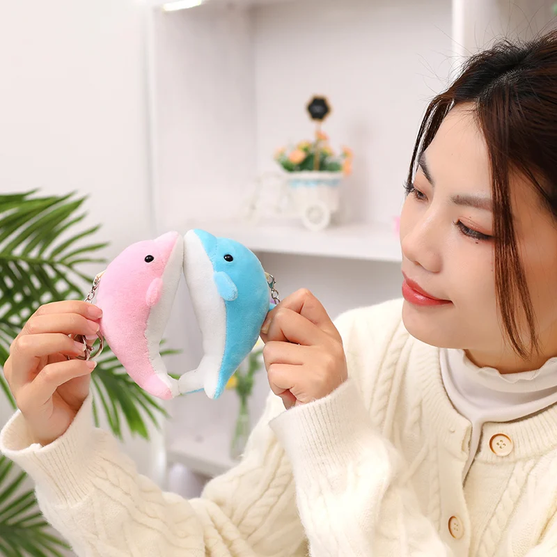 Cute dolphin whale pendant Baby Blue Whale Shark pillow Ocean fish plush toy stuffed animal stuffed dolphin