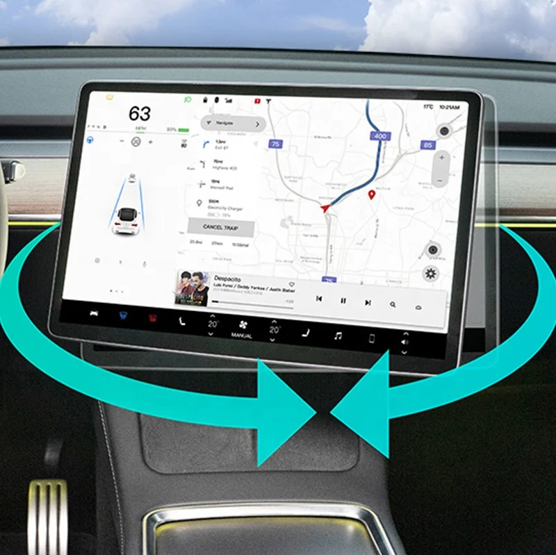 New Tesla Accessories 30 Degrees Screen Rotating Holder multi-directional rotation tesla swivel mount for tesla model 3 Y