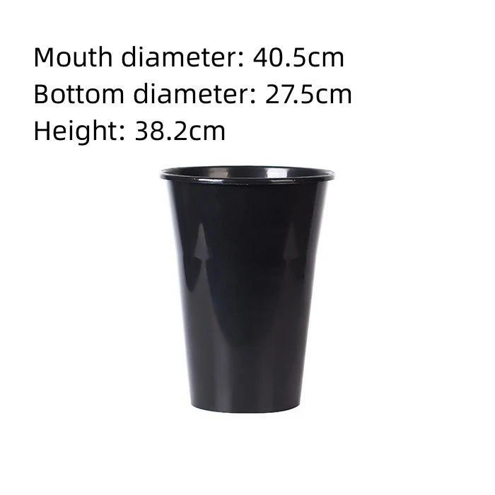 Composite Large Black Cylinder Floral Trumpet Disposable Recycled Tall Big Plastic Vase For Flowers Bouquets