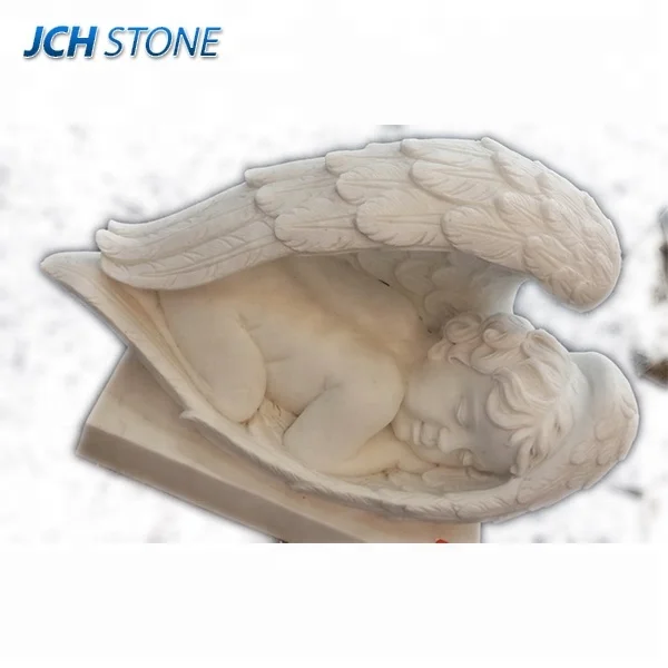 Белый мраморный камень небольшой головной убор для ребенка детский Ангел надгробие