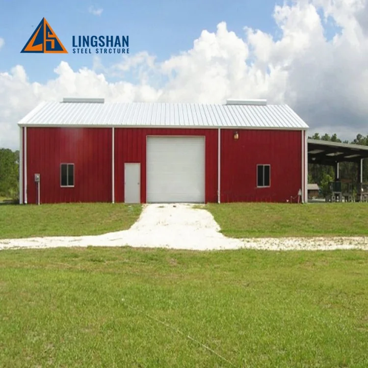 Sandwich Panel Cladding Prefabricated Metal Frame Storage Shed Steel Structure Building