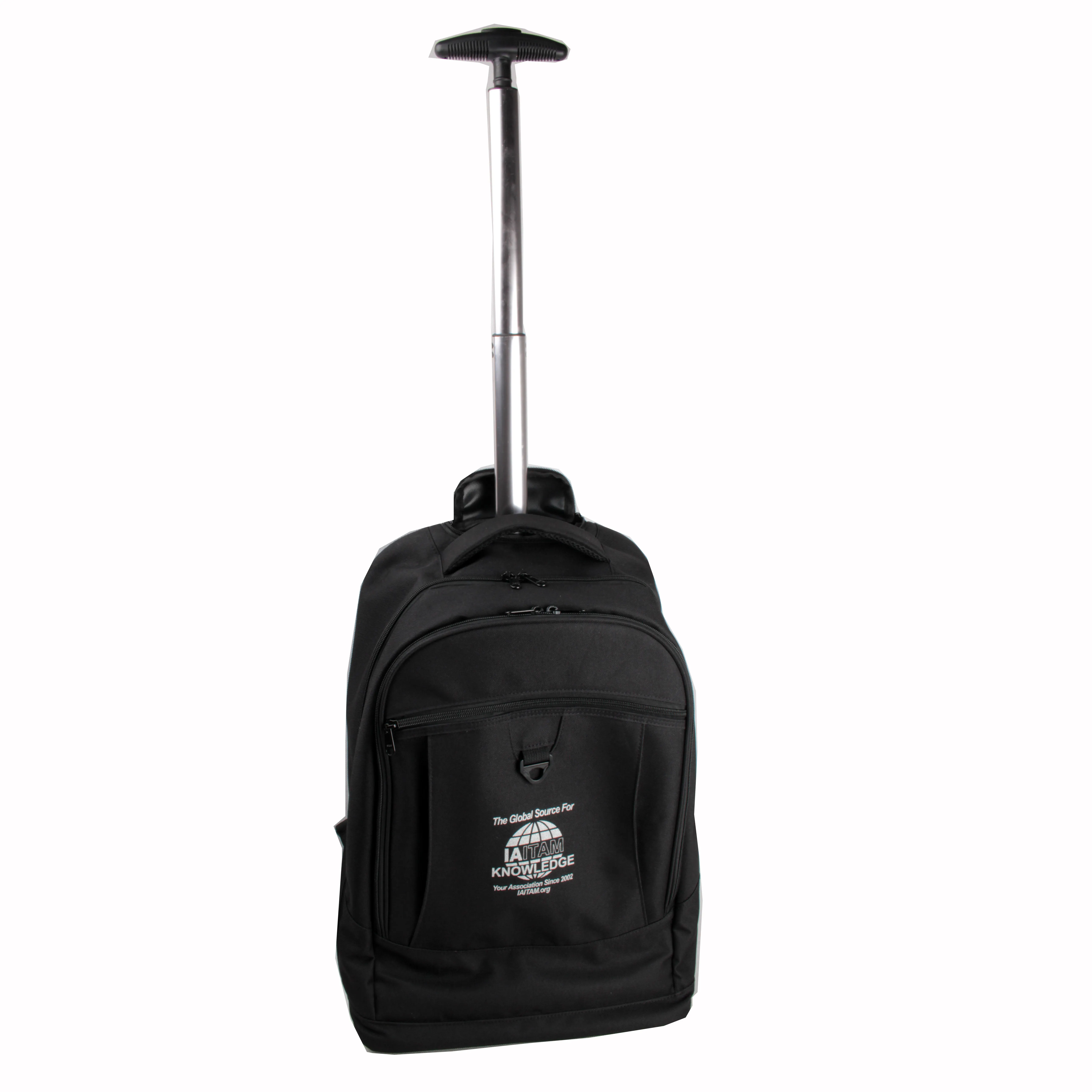 Kids Trolley Wheeled Backpack Set Canvas School Bag with Logo Pattern for Day Use School Rolling Backpack Bag