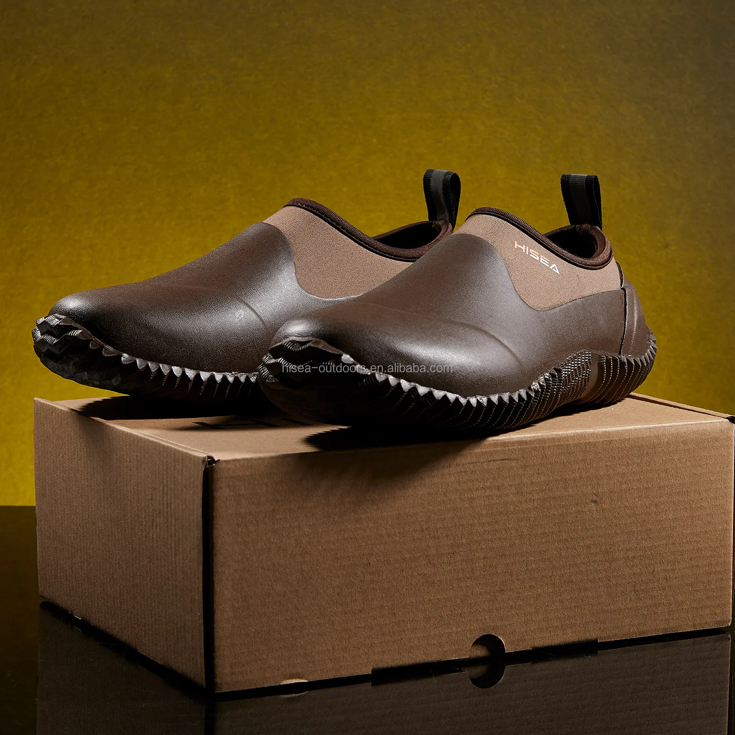 
HISEA Ankle Waterproof Rubber Garden Shoes Rain Boots Mud Muck Slip-On Shoes 