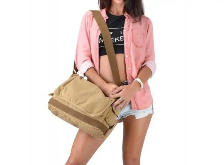 B282 Quality Blank Canvas messenger bags Vintage Heavy Duty Canvas Messenger Bags