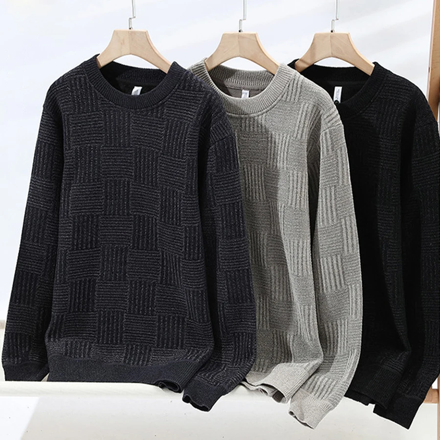 Custom Knit Men Cashmere Jumper Pullover Sweater With Different Color Sleeve Vintage Oversized Sweater For Men