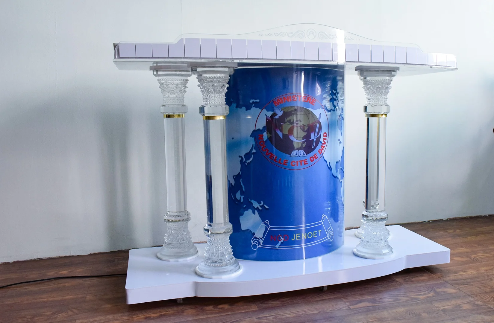 Transparent acrylic podium multi-purpose host platform podium podium detachable welcome conference signing desk