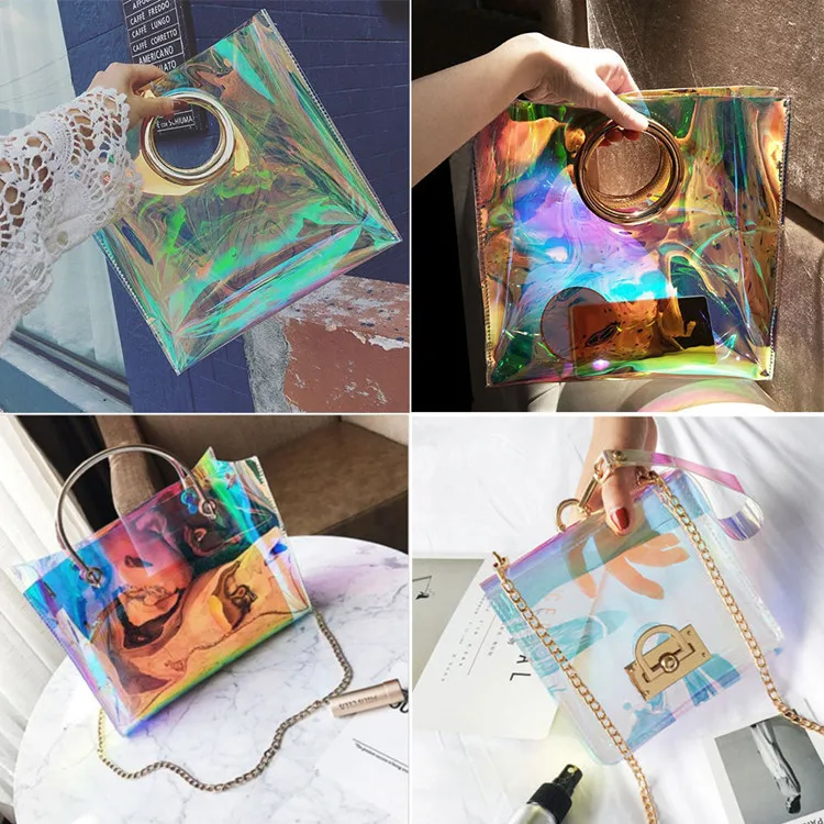Fashion Waterproof Clear Rainbow Color Changeable TPU Film Sheet Roll