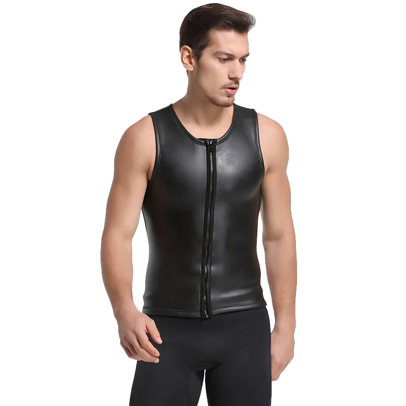 New 2MM Neoprene Wetsuit Vest Sleeveless Sun Protection Smoothskin Wetsuit Surf Shirt For Men Surfing Diving Suit Jacket