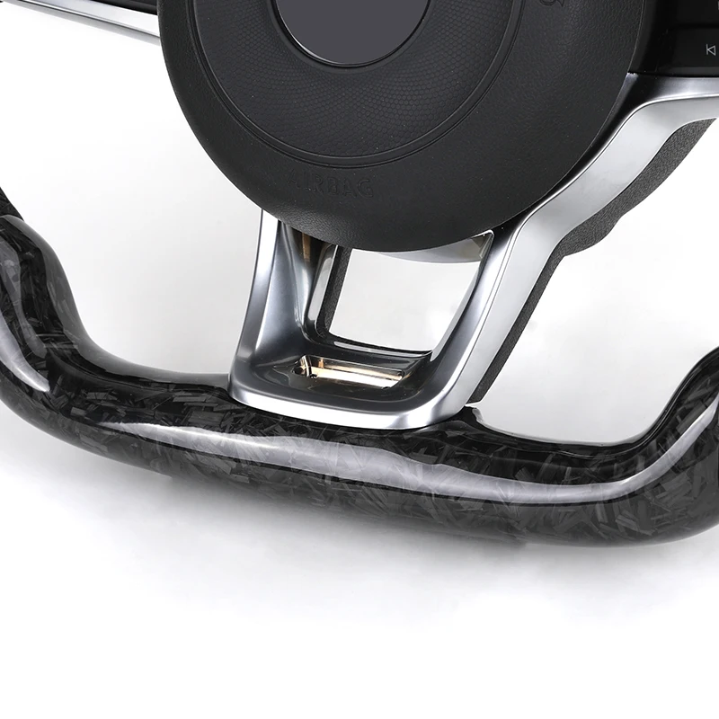 Custom Half Perforated Leather Forged Carbon Steering Wheel for Volkswagen VW Golf 7R 5 6 7 8 R Jetta Mk6 Mk7 GTI Polo Passat CC
