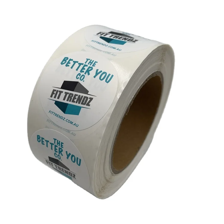 
Custom Printing High Quality Waterproof Synthetic Paper Adhesive Round Circle Logo Packaging Label Sticker 