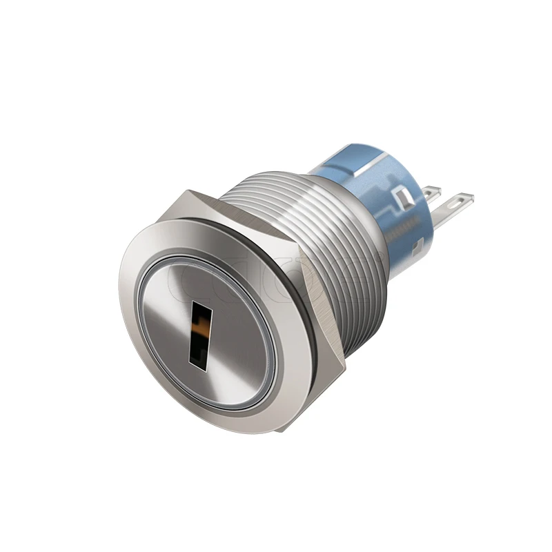 Latching 2no 2nc 250V AC pin terminal stainless steel 2 3 position 22 mm key switch