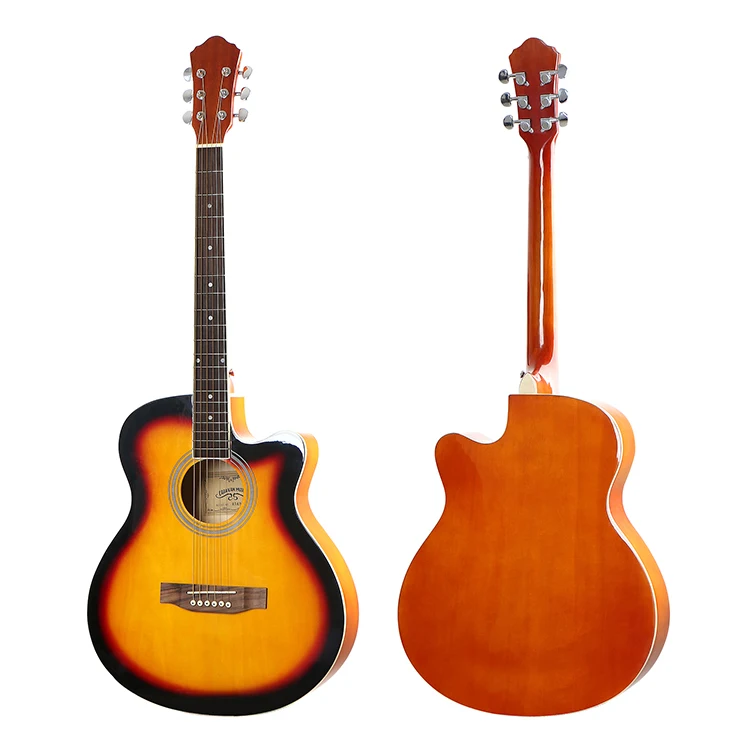 Professional 40 inch Solid Top Acoustic Guitar Cutaway Guitar of Factory OEM/ODM  Cheaper Price Acoustic Guitar