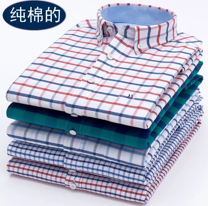 Mens Shirt 2023 100% Cotton Office Shirts Long Sleeve  For Men