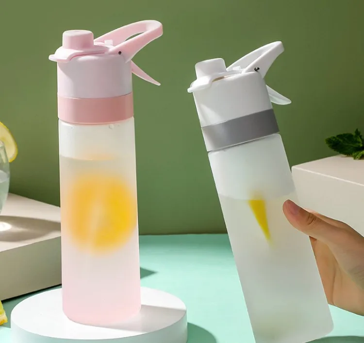 Sports water bottle Outdoor creative mist spray with leak proof portable drinking cup Plastic bottle for bicycle