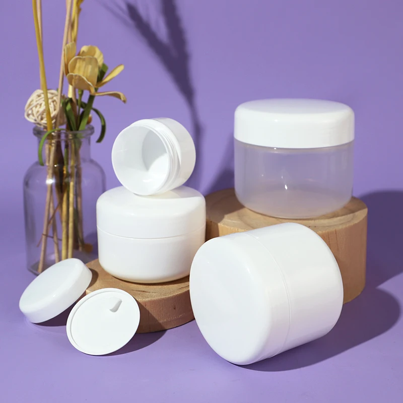 30g 50g 100g 150g 200g 1oz 2oz 4oz empty Double Wall round Face Cream Pp cosmetic Plastic Jar with lid