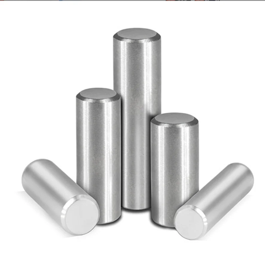 GCr15 Steel 58-62HRC DIN6325 Cylindrical Pin Direct Diameter 1.5-8 Cylindrical Pin Positioning Stainless Steel Knurled Pin