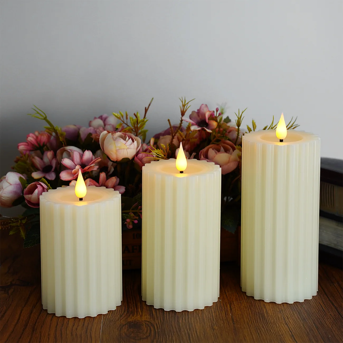 led flameless candle Solid wax Christmas candle Church prayer candle wedding