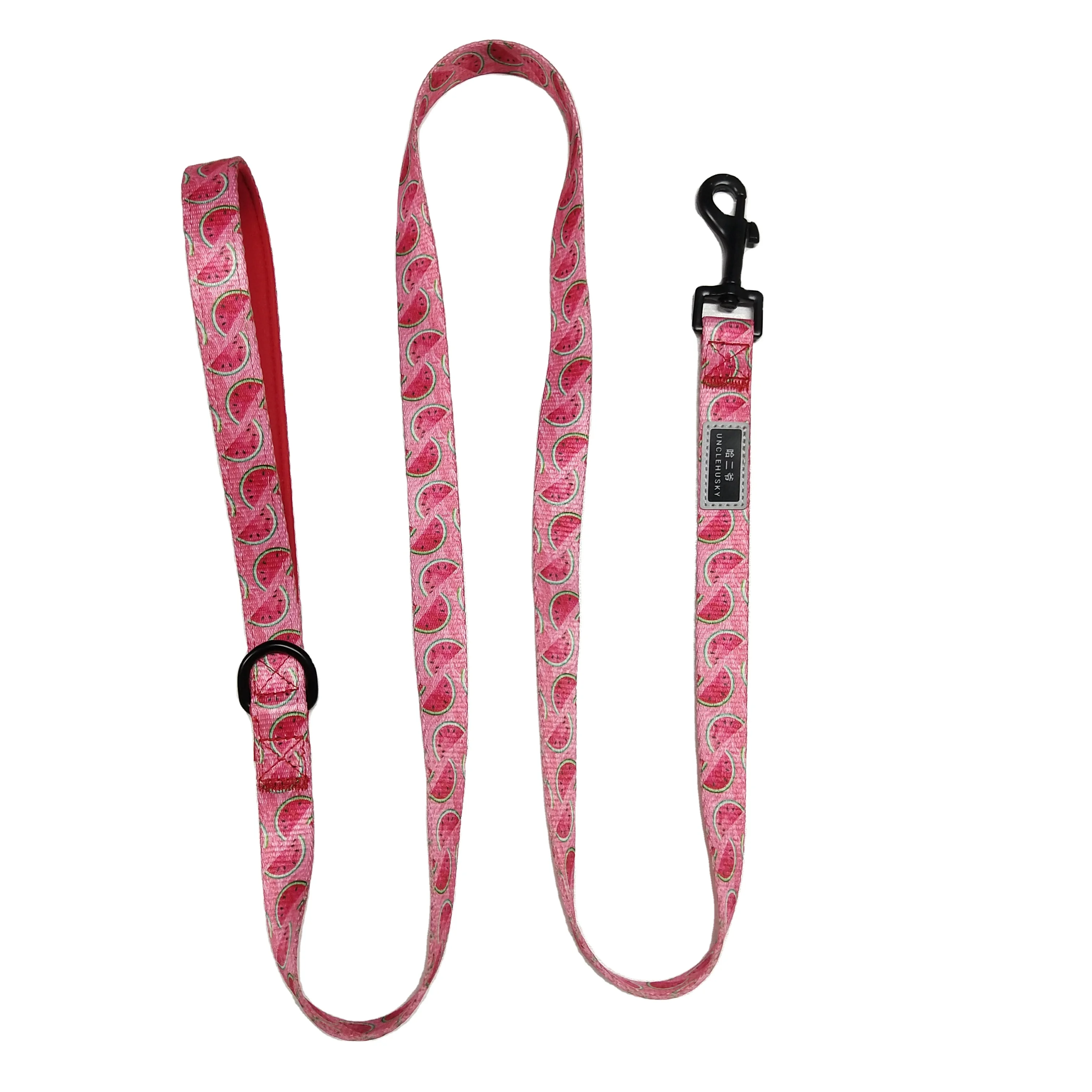 OEM Custom Logo Pattern  Pet Supplies Chest Harness Adjustable Soft Mesh Padded Reversible pet Dog Harness Lead Collar Set