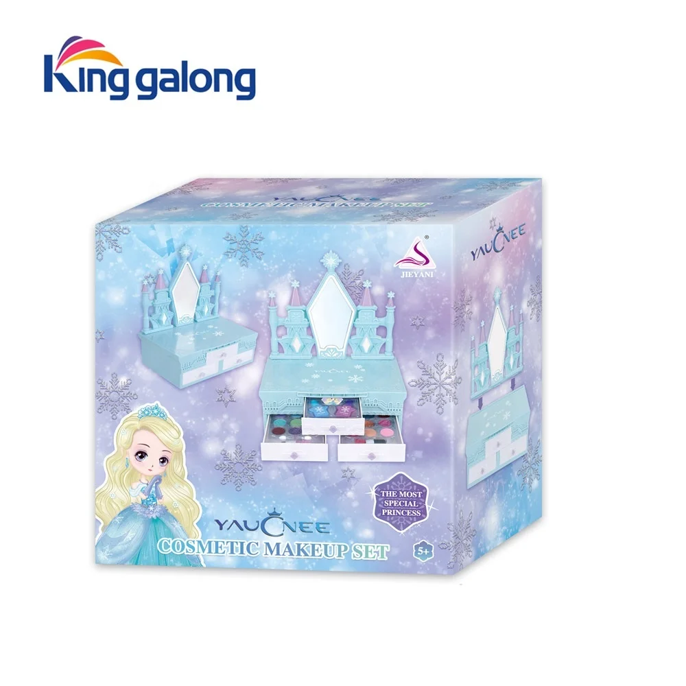 New Design Fashion Girls Beauty Makeup Toys Pretend Play Princess Castle Storage Box Cosmetic Toy Sets for Children