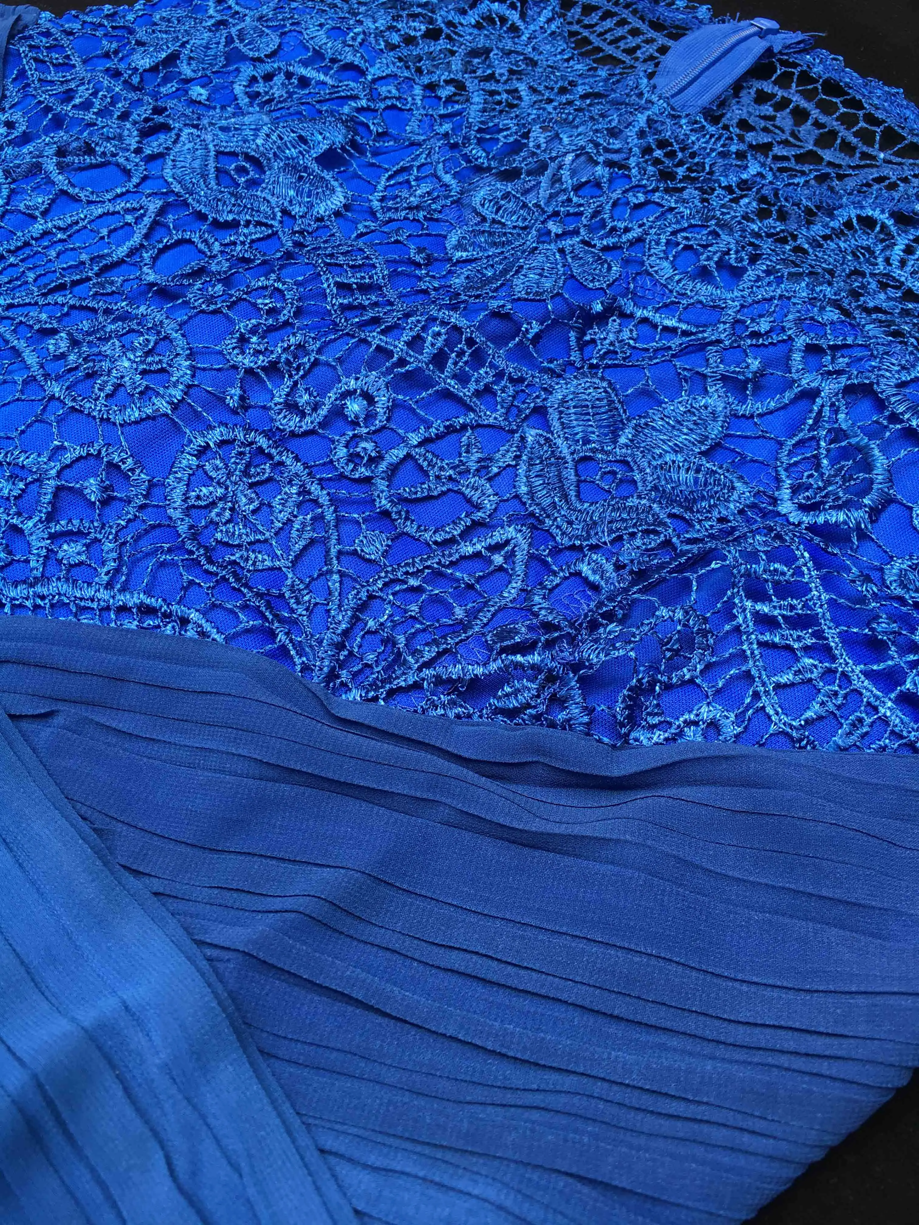 New Style Lace Chiffon Large Hem Elegant Casual Dress Short Sleeve Party Holiday Clothing For Women Bridesmaids Prom