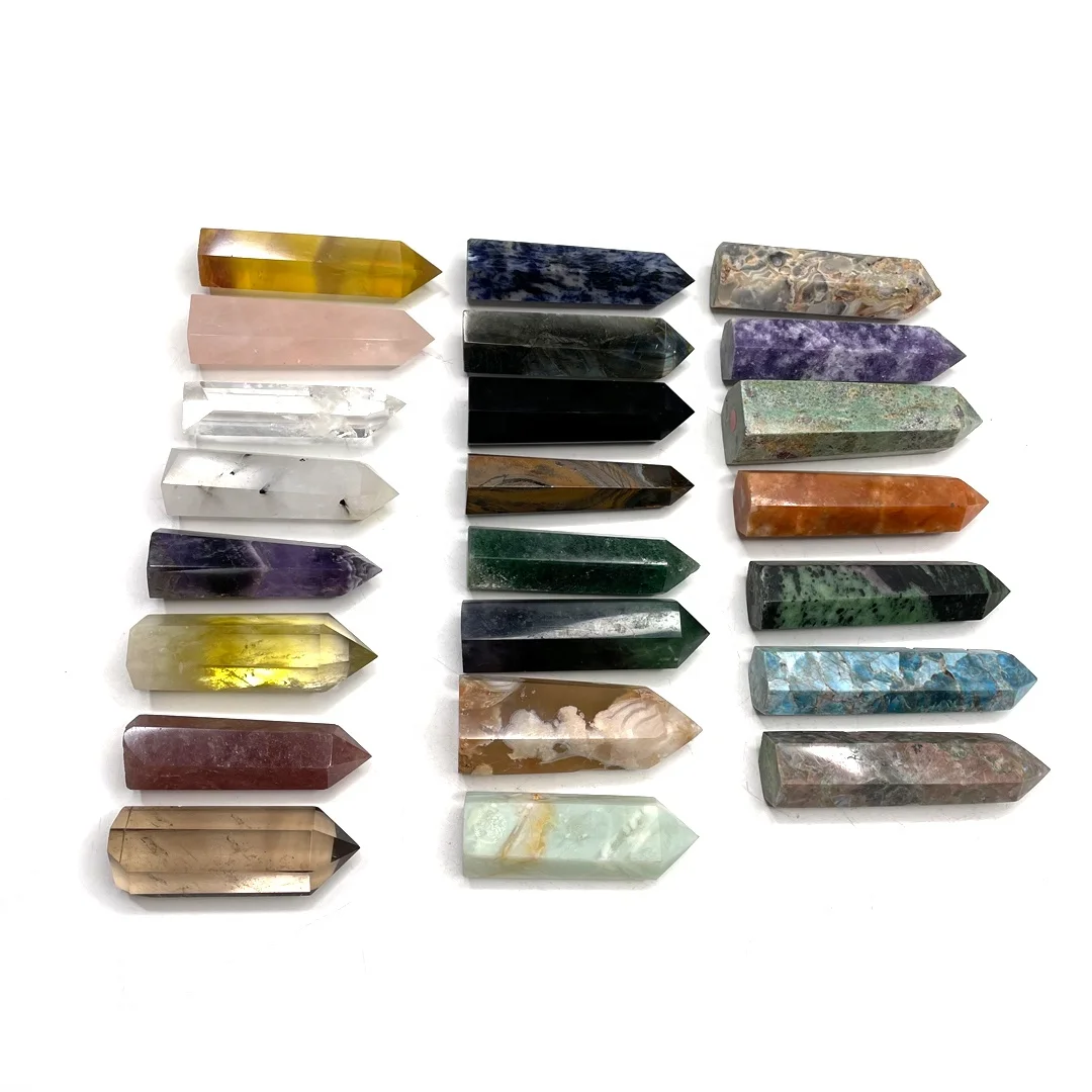 Wholesale Meditation Natural Quartz Crystal Towers Fluorite Obsidian Clear Quartz Crystal Single Points