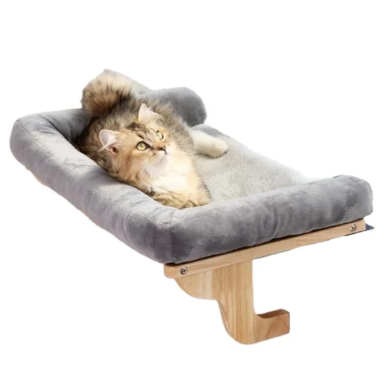 Best selling Cat Perch for Window Sill with Bolster Orthopedic Hammock Design with Premium Hardwood Robust Metal Frame